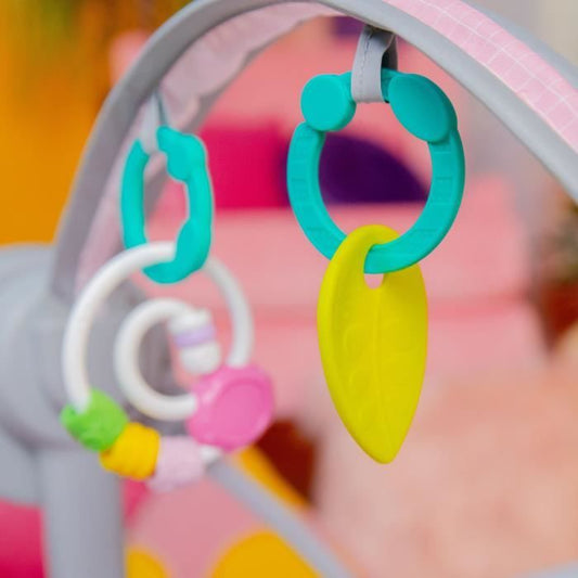 Portable and compact swing - BRIGHT STARTS - Pink Paradise - Automatic swing with music - Unisex - Newborns+