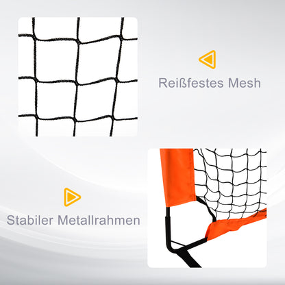 HOMCOM Fußballtor Set, leicht, einfache Montage, Tragetasche, Stahlrohre, 183x90x90 cm, Orange