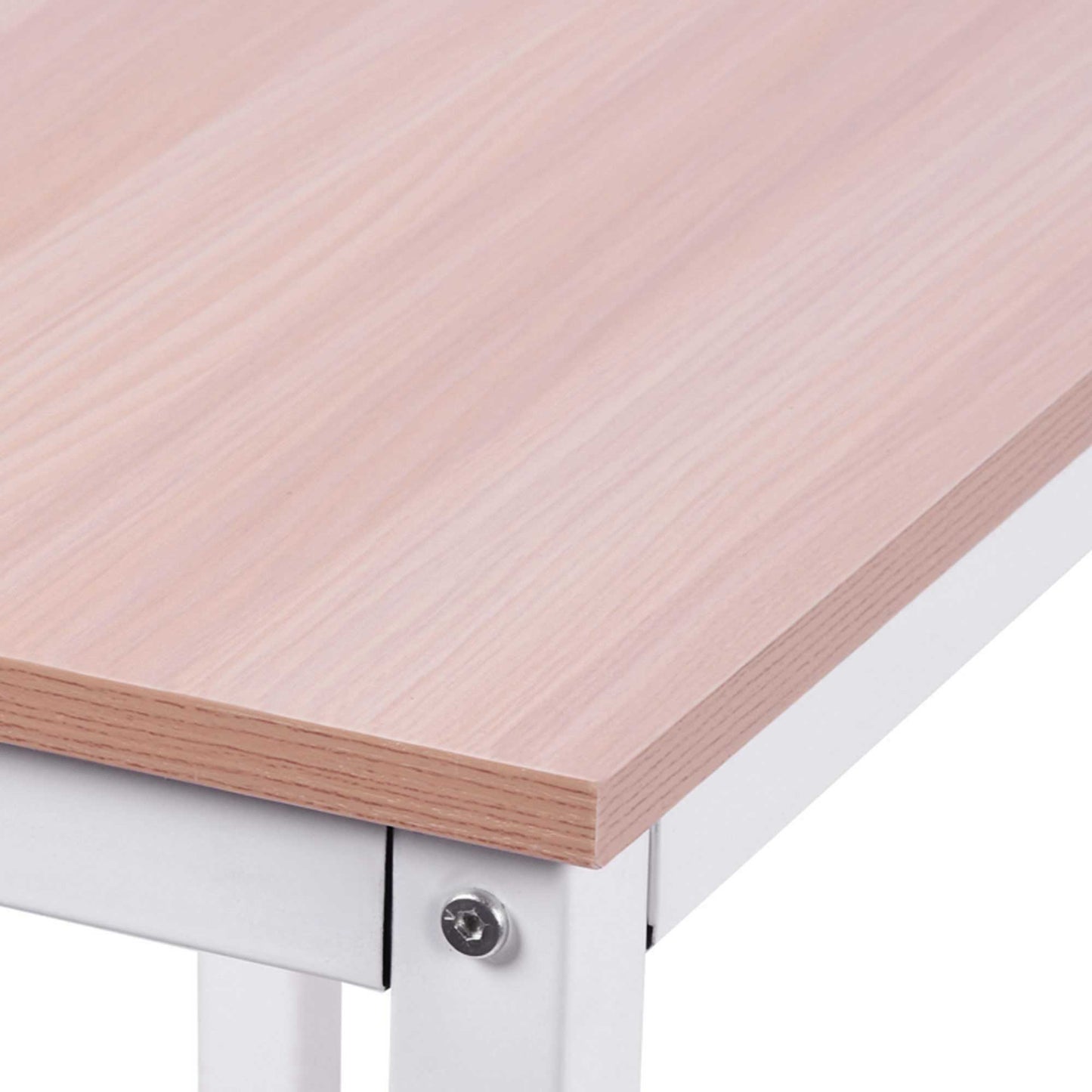 HOMCOM Computertisch Schreibtisch L-Form Arbeitstisch Bürotisch Eckschreibtisch Winkelschreibtisch MDF Natur 150 x 150 x 76 cm