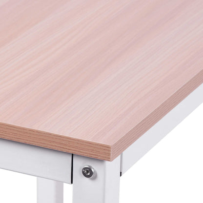 HOMCOM Computertisch Schreibtisch L-Form Arbeitstisch Bürotisch Eckschreibtisch Winkelschreibtisch MDF Natur 150 x 150 x 76 cm