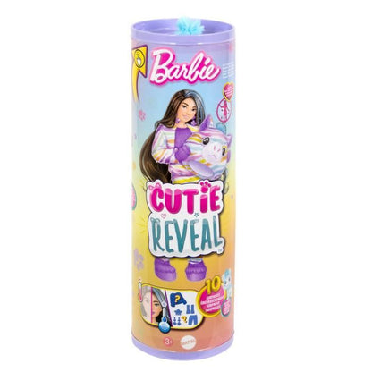Barbie-Barbie Cutie Reveal-Zebra Doll Colorful Dream with 10 Surprises HRK39