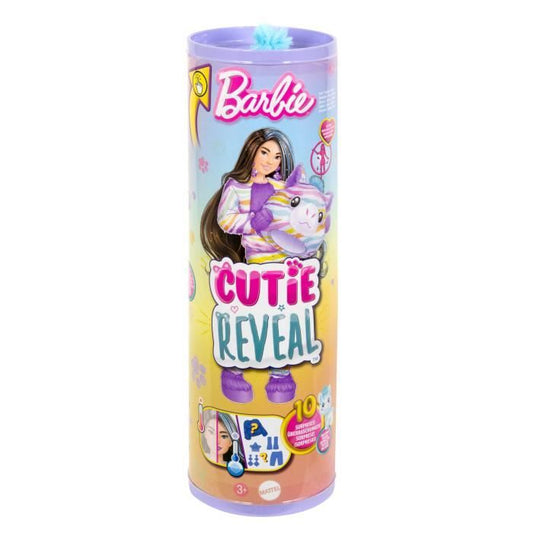 Barbie-Barbie Cutie Reveal-Zebra Doll Colorful Dream with 10 Surprises HRK39