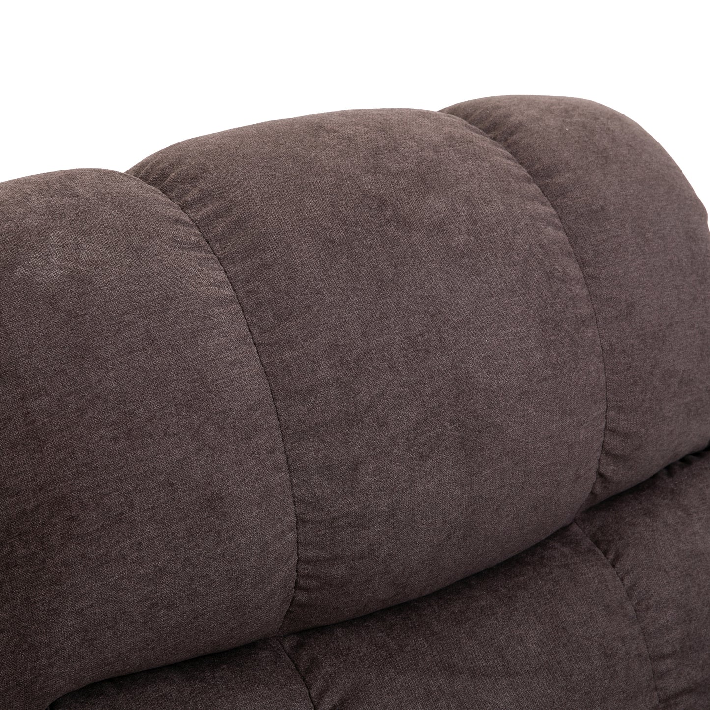 HOMCOM Relaxsessel mit Aufstehhilfe, 160° verstellbare Rückenlehen, Massage- und Wärmefunktion, 83 cm x 95 cm x 105 cm, Braun