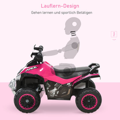 HOMCOM Rutschauto Rutschfahrzeug Kinderfahrzeug für 18-36 Monate Kinder Rosa