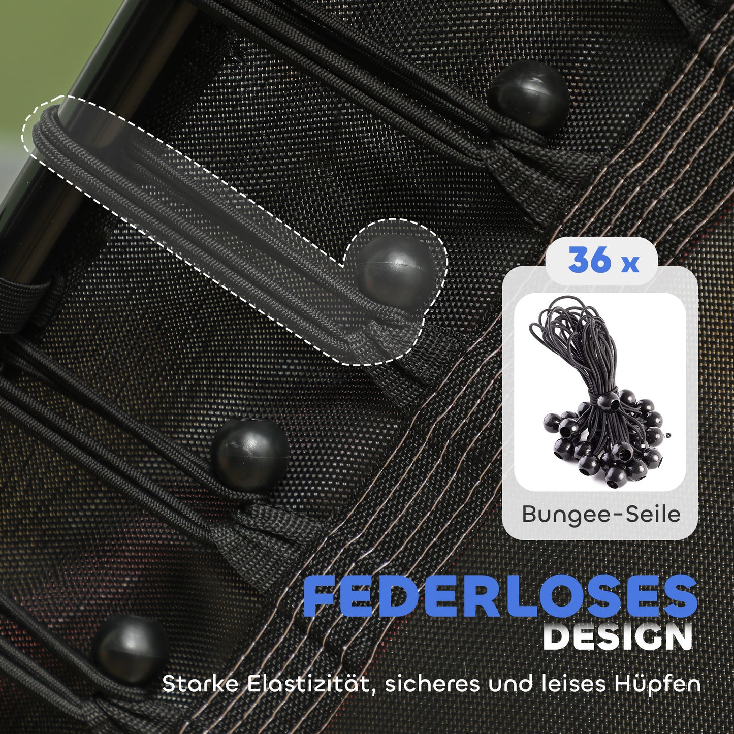 HOMCOM Trampolin für Kinder, Ø163,5 cm, mit Sicherheitsnetz, gepolstert, Stahl, belastbar bis 50 kg, Schwarz & Rot