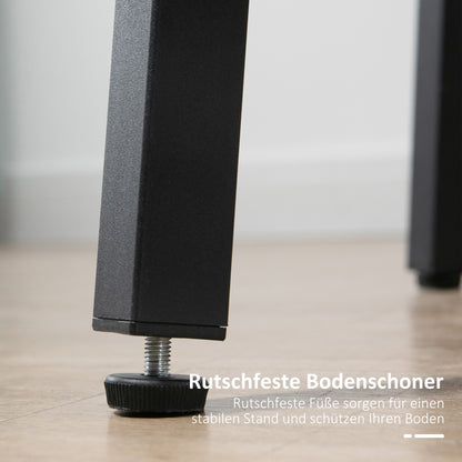 HOMCOM Esstisch Küchentisch, großer Tisch, Industriedesign, Rustikales Design, Φ80 x 76 cm, Braun