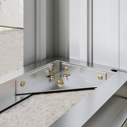 Outsunny Brennholzschuppen, Feuerholzunterstand, Stahl, erhöhter Boden, Schrägdach, 150 x 66,5 x 150 cm, Dunkelgrau