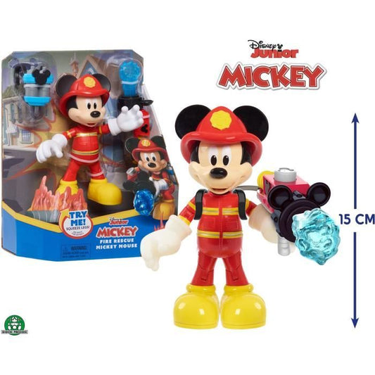 Disney - Mickey fire figurine 15 cm, articulated, children's toy of 3 years, MCC20