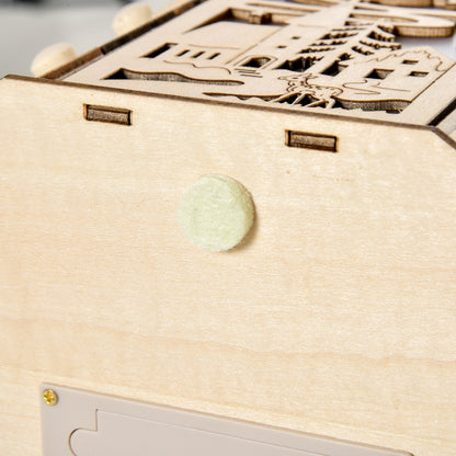 HOMCOM Adventskalender Adventskalenderbox Weihnachtsdekoration, LED-Lichter, 24 Schubladen, Natur