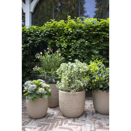 Ball flower pot - CAPI EUROPE - WASTE RIB NL - 35 x 34 cm - Beige terrazzo