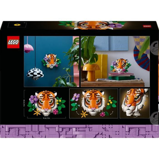 LEGO Art 31217 Wildlife Collection  Tiger  Adult Set  Wall Decoration with Flowers