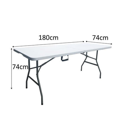 Folding table - 180 cm - 8 people - plastic