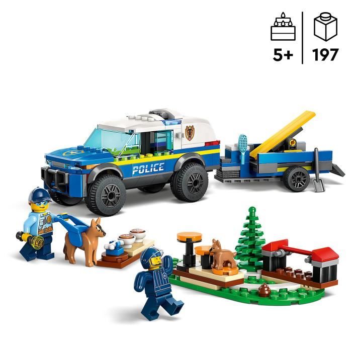 Lego City Police 60369 Police dog dressage, car toy with trailer