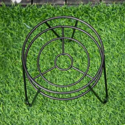 Outsunny Blumenständer 3er Set aus Metall Pflanzenständer Set Blumenhocker Blumentopfhalter Pflanzenhocker für Blumentopf bis Ø16 cm Schwarz