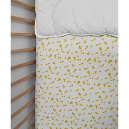 Children's Jersey Fitted Sheet with Savannah Print, Yellow, 70x140 cm