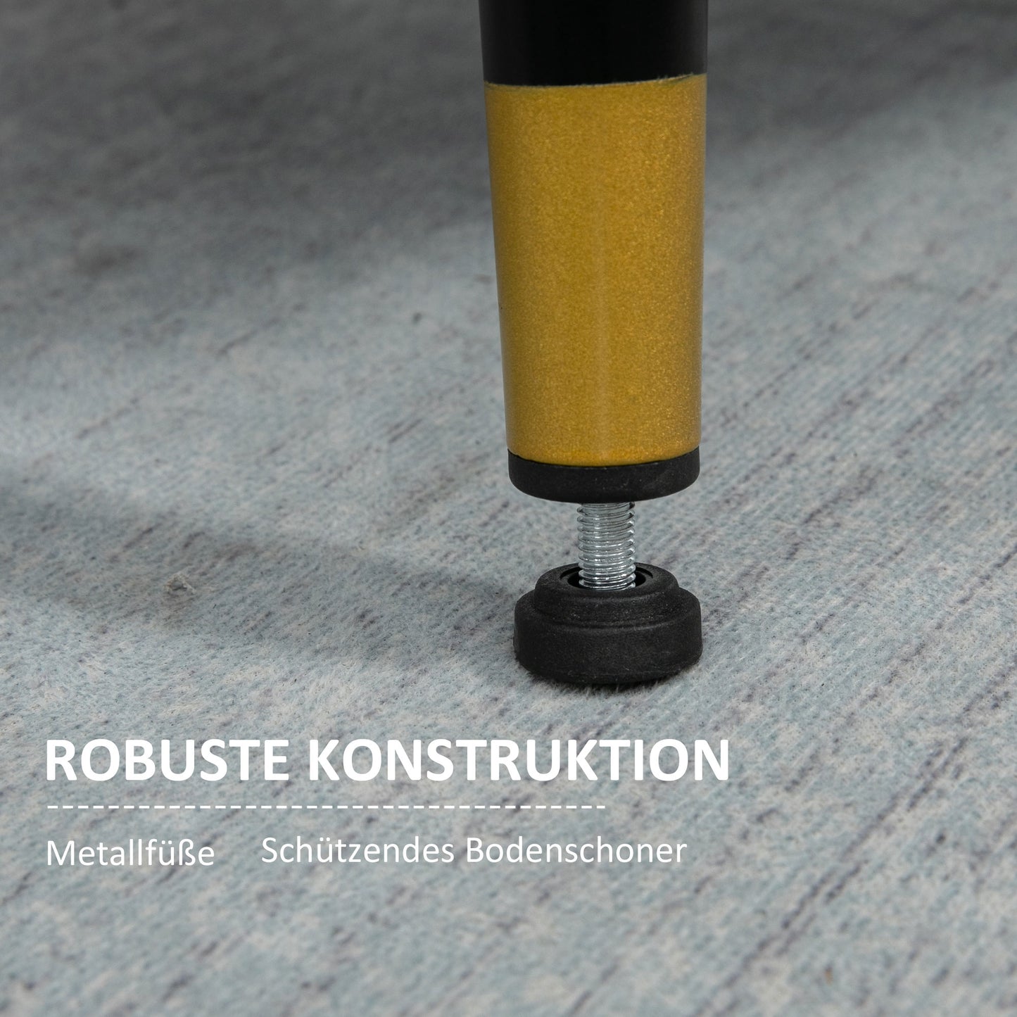 HOMCOM Akzentsessel mit Knopfheftung, Polstersessel, abnehmbare Polster, Schwarz + Gold + Grau