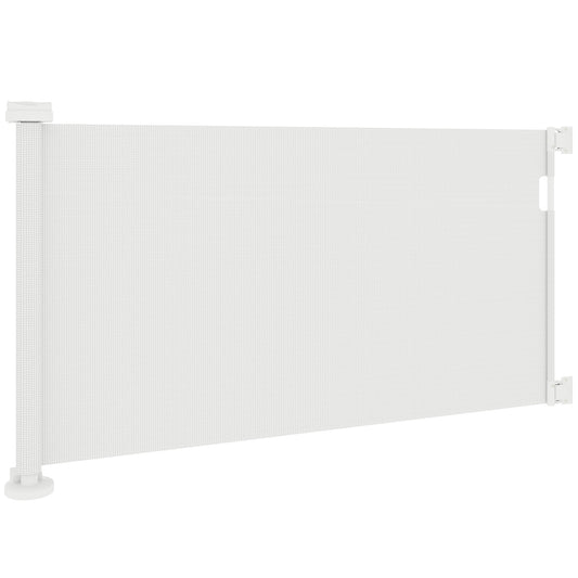 PawHut Treppenschutzgitter Ausziehbar 0-136cm 87 cm Hoch Türschutzgitter für Haustiere 142 x 10 x 87 cm Vit