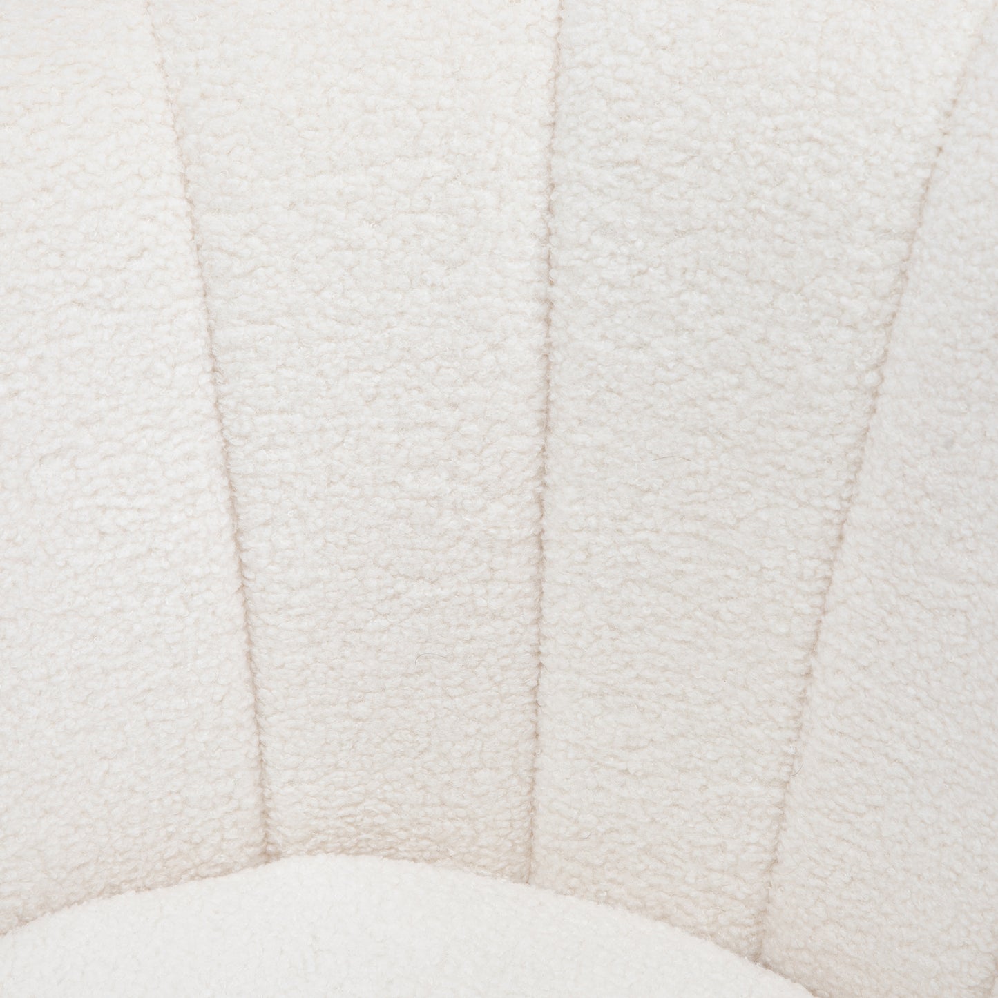 HOMCOM Polstersessel in Muschelform, Relaxsessel, Entspannungssessel, Metallbeine in Goldoptik, 79L x 77B x 77H cm, Weiß