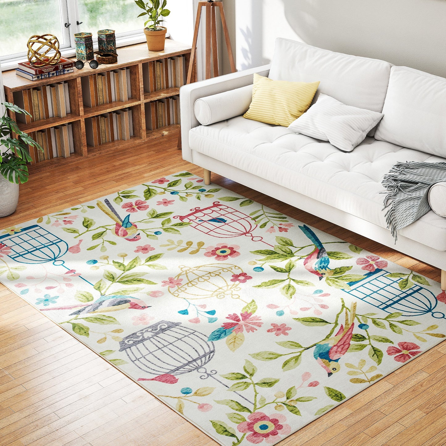 HOMCOM Landteppich, vielseitig einsetzbar, Polyester, leichte Pflege, rutschfest, Bunt