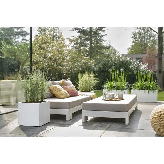 Elho Vivo Next Square 40 Flower box - White - Ø 39 x H 38 cm - indoor/outdoor - 100% recycled