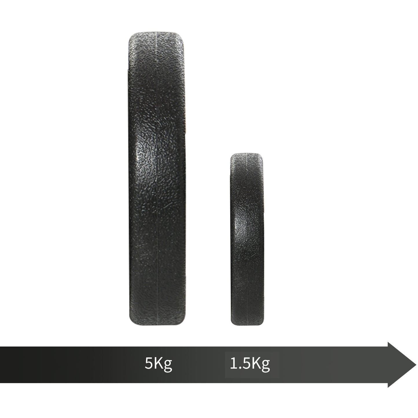 HOMCOM Kurzhantel-Set 2 x 25 kg, 2 x 6 Hantelscheiben mit Kunststoffhülle, bodenschonend, Schwarz