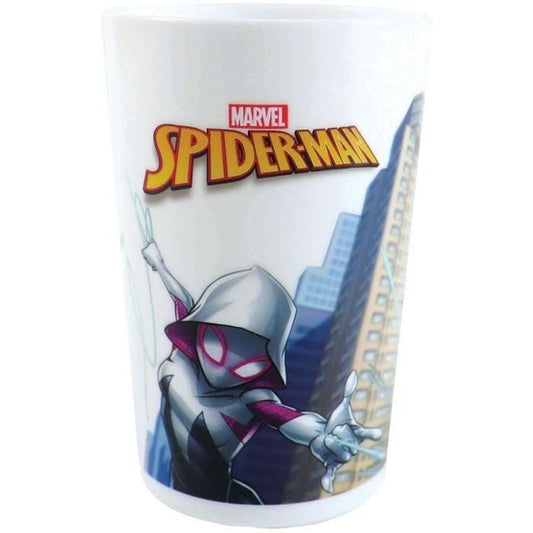 Tableware set - FUN HOUSE - SPIDERMAN - Glass, plate Ø22 cm and Ø16 cm, cutlery, water bottle and snack box
