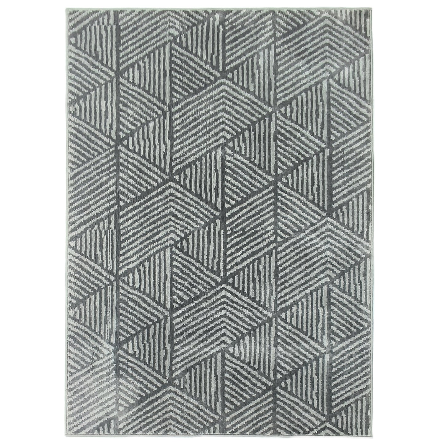 HOMCOM Teppich Wohnzimmerteppich im Modern Stil, waschbar Flächenteppich 150 x 80 cm Dunkelgrau