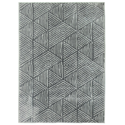 HOMCOM Teppich Wohnzimmerteppich im Modern Stil, waschbar Flächenteppich 150 x 80 cm Dunkelgrau