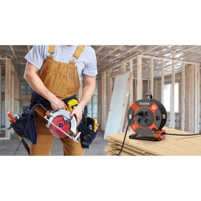 Cable reel - QUARX - DIY - 40m, H07RN-F 3G2.5mm², metal drum