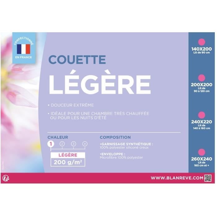 Blanreve Légere microfiber duvet - 200 x 200 cm - White