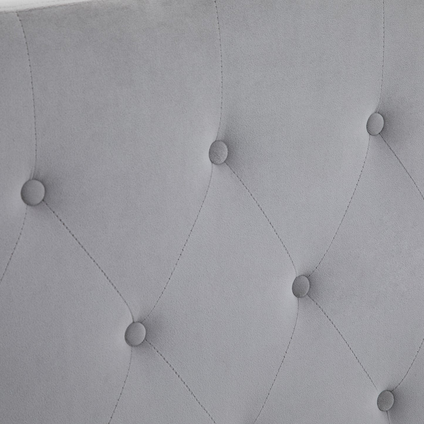 HOMCOM Kopfteil für Bett Polsterkopfteil Bett Kopf Rückenlehne Bettkopfteil in grau Pappel Samt Stoff 185 x 8 x 134 cm