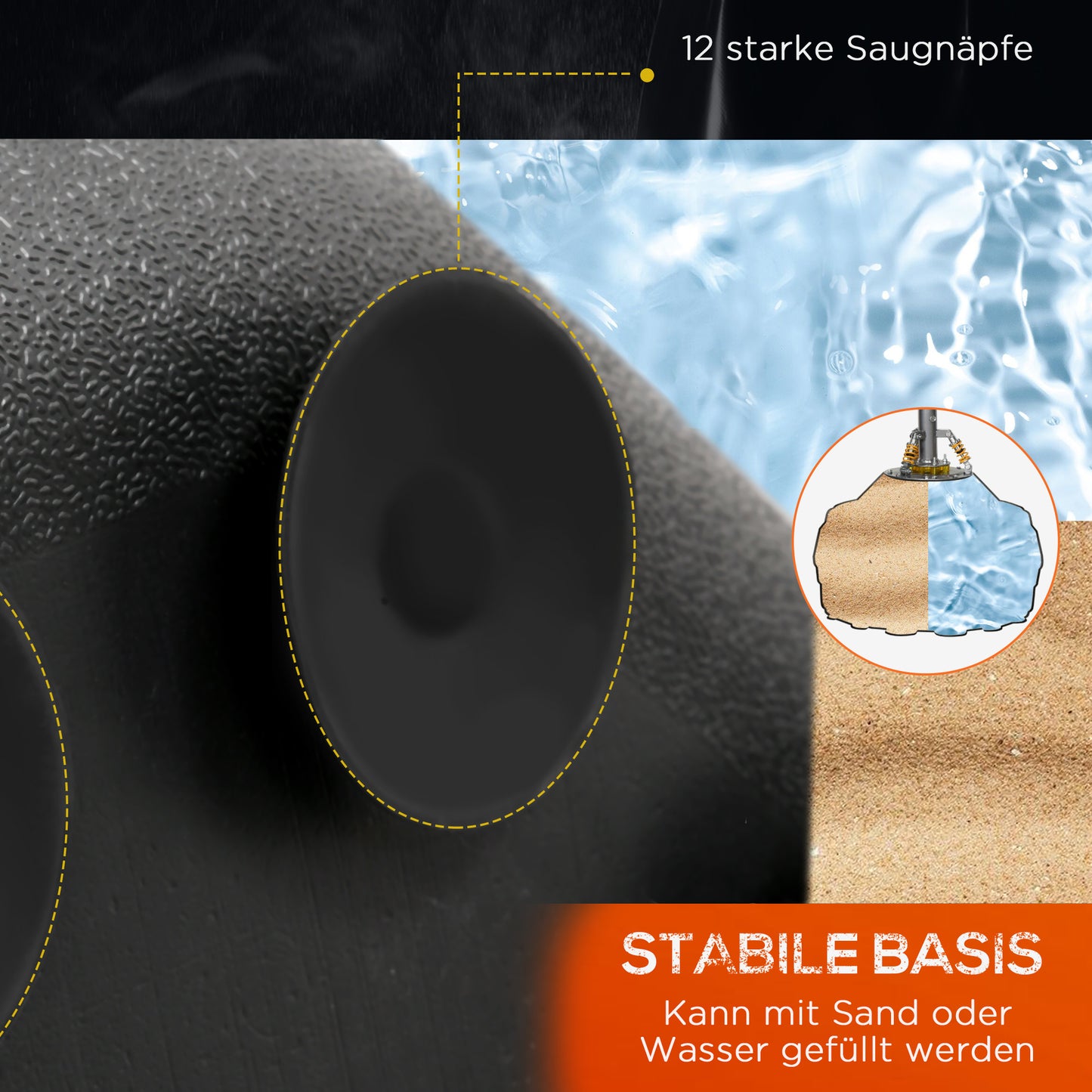 HOMCOM Boxsack Stehend 180cm Erwachsene Standboxsack Boxdummy Boxsäule Humanoides Design Heavy Duty Boxsack schwerer Boxsack-Ständer für Profis und Anfänger Schwarz