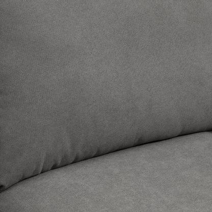 HOMCOM Ecksofa mit Schlaffunktion, 3-Sitzer-Sofa mit Bettkasten und Kissen, Eckcouch, L-Form Couch, Stoffbezug, Grau