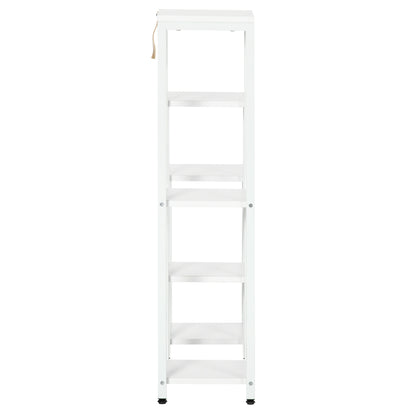 Outsunny Blumenständer, Pflanzenständer, 7 Ebenen, für Innen- und Außenbereiche, Stahl, weiß, 65 x 23 x 94,5cm