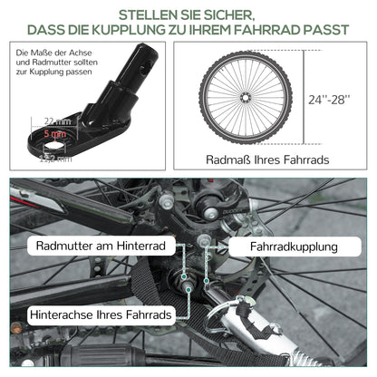 HOMCOM Lastenanhänger Bollerwagen 130 x 64 x 103 cm Stahl Schwarz+Grau