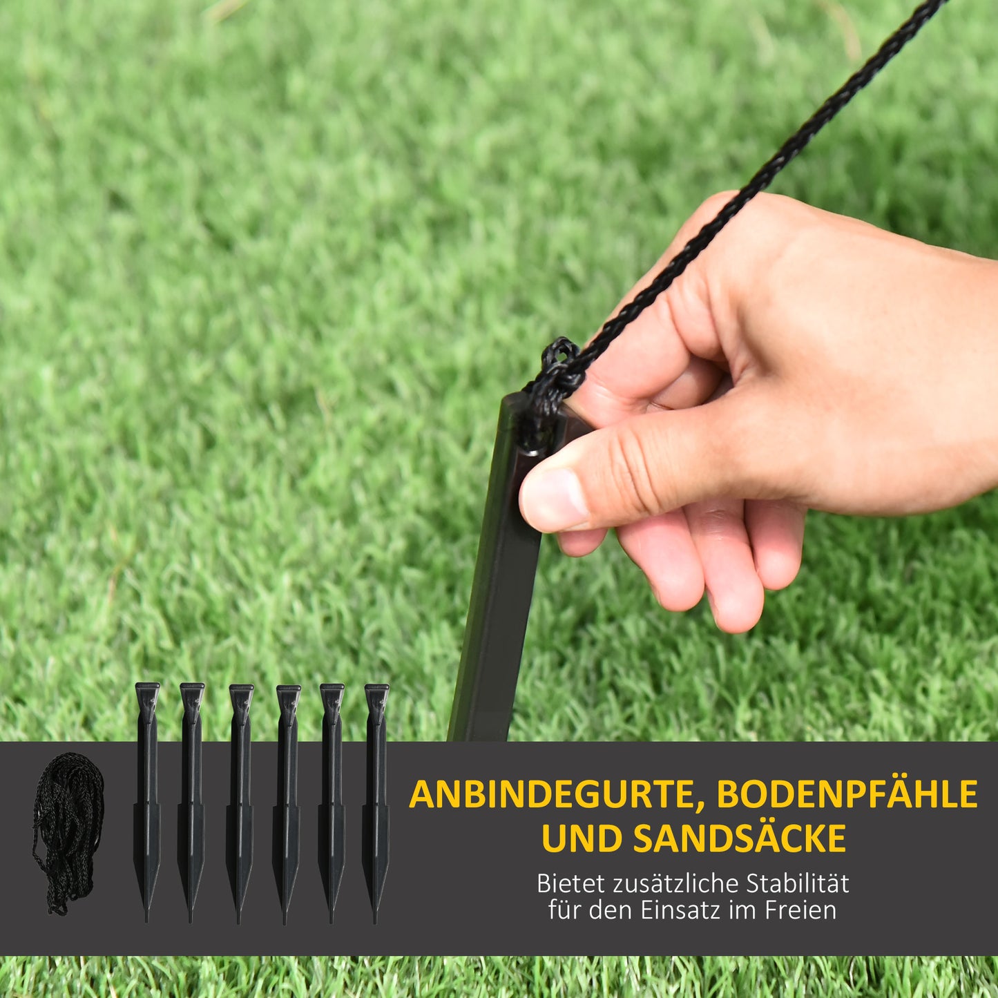 Outsunny Aufblasbare Weihnachtsfiguren Aufblasbarer Lebkuchenmann, 2 m, inkl. Gebläse, Mehrfarbig