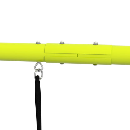 Outsunny Kinderschaukel-Set, mit Kletternetz und Sprossenleiter, für Kinder 3-8 Jahre, Stahlgestell, Grün