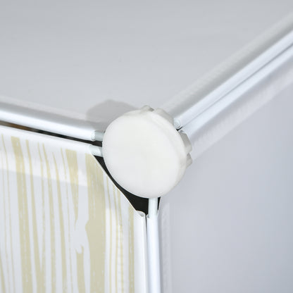 HOMCOM Modulares Regalsystem für 12 Paar Schuhe, 49 cm x 36,5 cm x 108 cm, Weiß