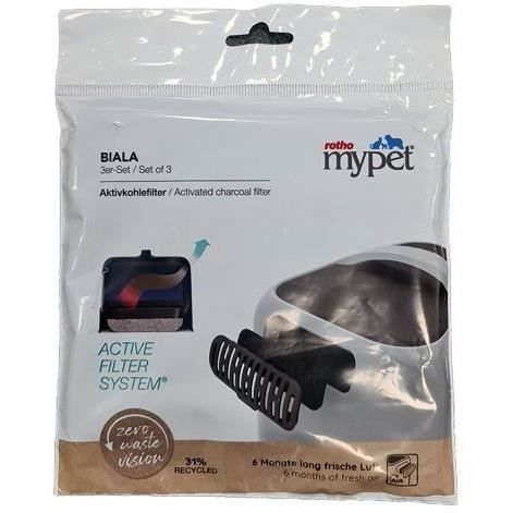 Replacement filters for ROTHO MYPET BIALA Toilet House - Set of 3 filters
