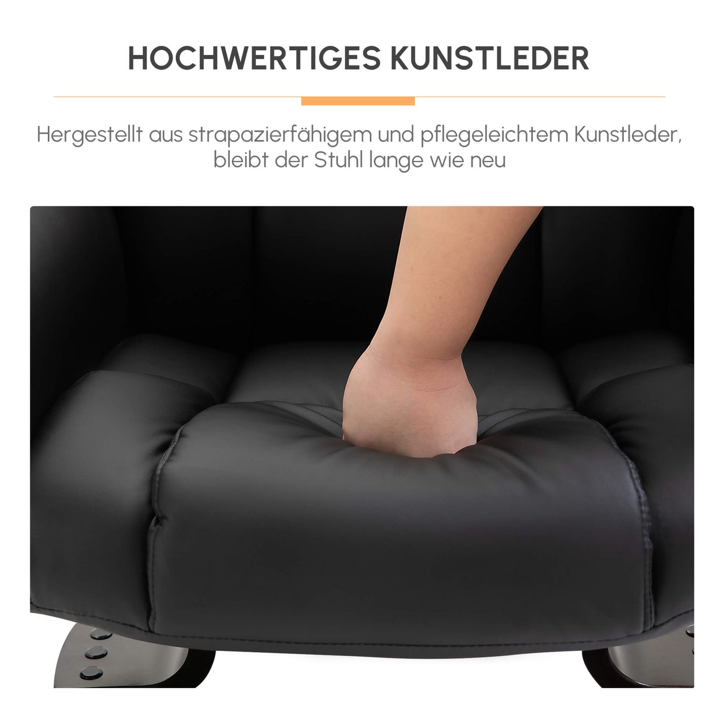 HOMCOM Relaxsessel mit Massagefunktion Fußhocker Liegefunktion Kunstleder 79 x 82 x 101 cm