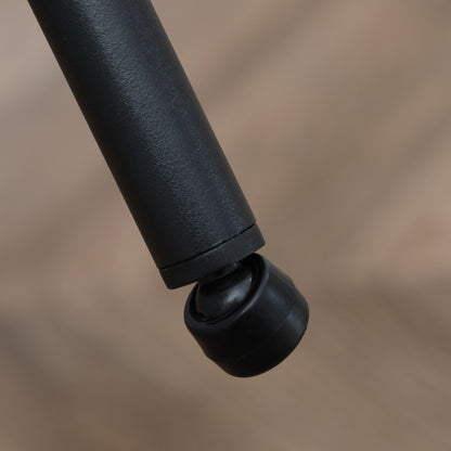 HOMCOM Esszimmerstühle, 2er-Set, bequem, Leinenoptik, Metallrahmen, bis 120 kg, Beige