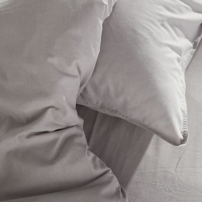 Duvet cover - TODAY - CHARME - Chambray - Light gray Constance - 260 x 240 cm