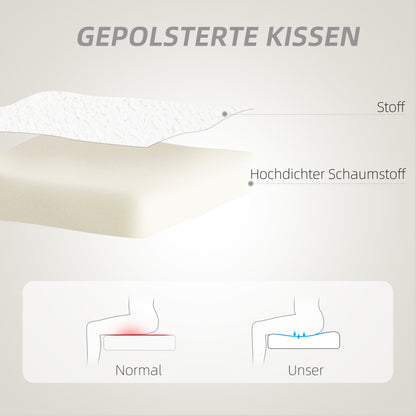 HOMCOM Schreibtischstuhl، Burostuhl، Herzförmige Rückenlehne، gepolstert، Weiß