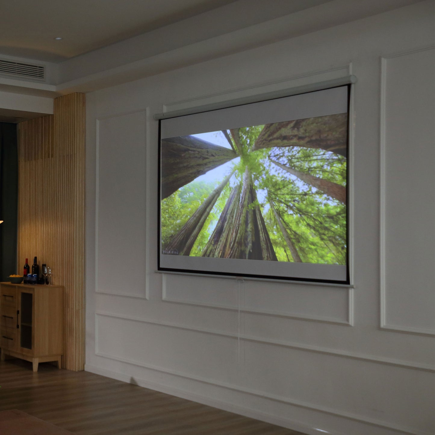 HOMCOM Beamer Leinwand 203 x 152 cm 100 Zoll 4:3/ 16:9 Projektionsleinwand Manuell für Heimkino