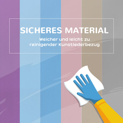HOMCOM Softbausteine, 12 Würfel á 20 x 20 x 20 cm, pflegeleicht, kindersicher, für 1-3 Jahre, Kunstleder