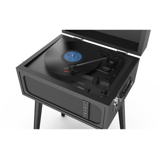 RYGHT ALTO Vinyl Turntable on Feet - Black - Integrated Bluetooth Speaker