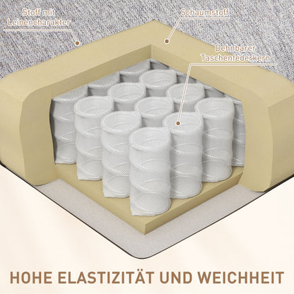 HOMCOM Relaxsessel, neigbar, komfortabel, 89x101x105 cm, Grau