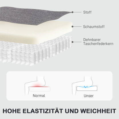 HOMCOM Verstellbarer Relaxsessel mit Fußstütze, Moderner Polstersessel, Dunkelgrau