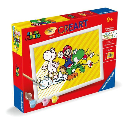 CreArt Kids 18x24cm Super Mario, Paint by Numbers Kit, Art Number, Ages 7+, 25529, Ravensburger