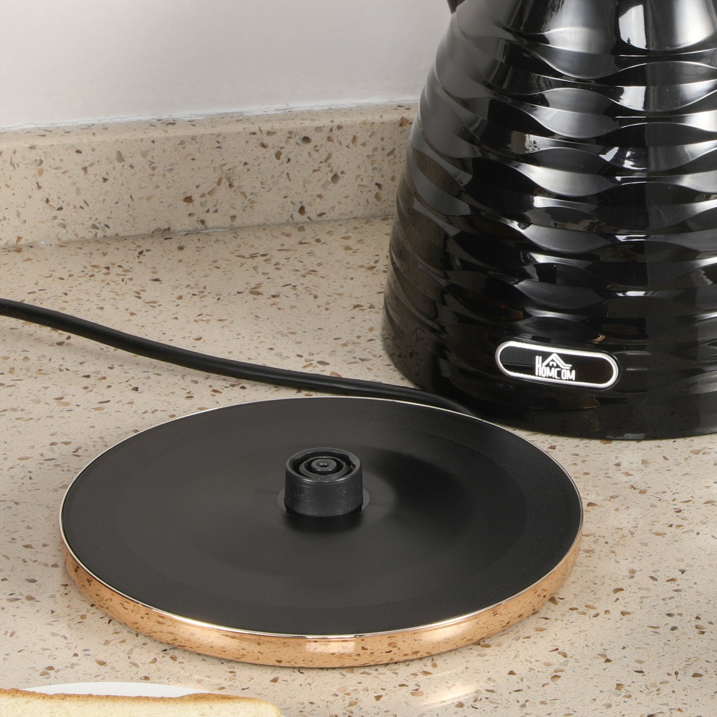 HOMCOM 2-in-1 Toaster und Wasserkocher Set, 7 Bräunungsstufen, Auftau- und Aufwärmfunktion, Grau